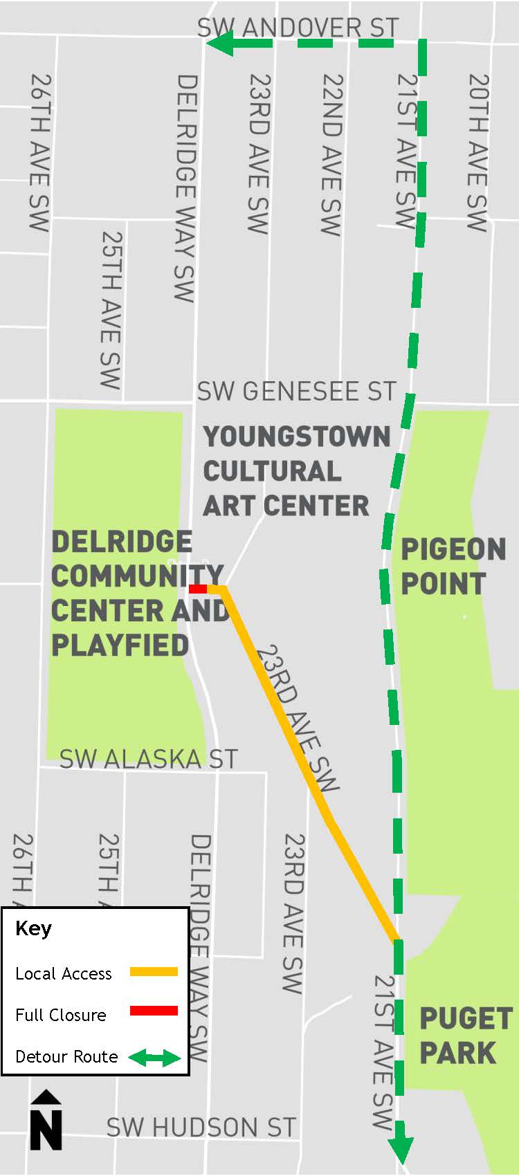 Detour map